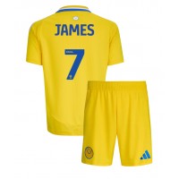 Leeds United Daniel James #7 Udebanesæt Børn 2024-25 Kortærmet (+ Korte bukser)